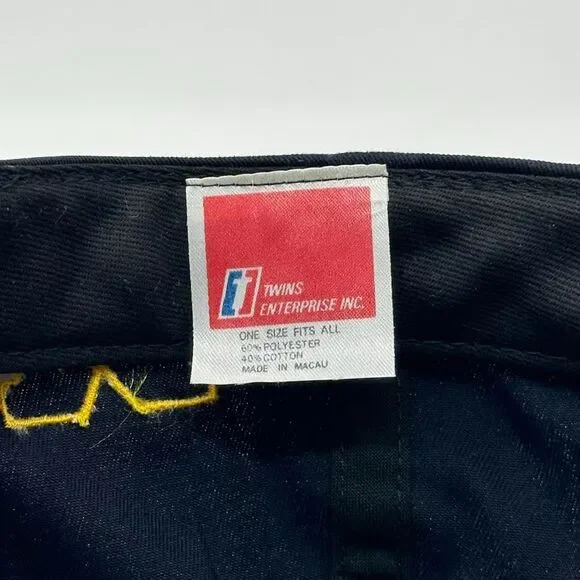 Vtg NWT Wolverines Hat Football U of Michigan Black Yellow Adj Snap Back Cap NEW - Picture 5 of 8